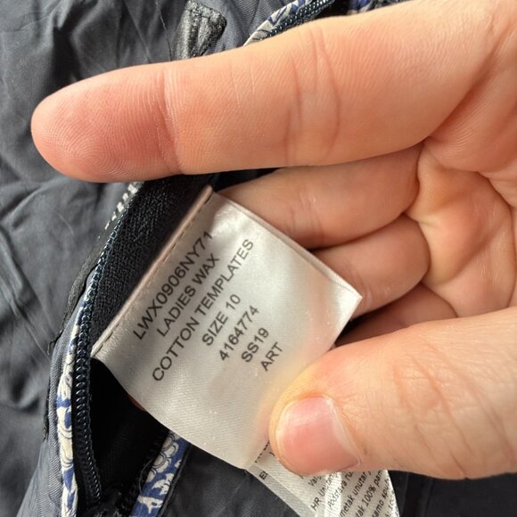 Barbour Waxed Jacket Women Full Zip Ladies Wax Cotton Templates Size 6 US Canvas - Picture 15 of 16